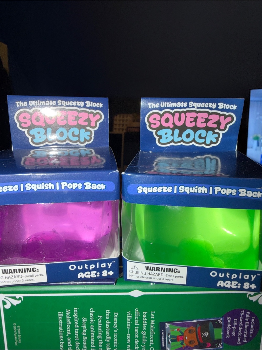Squeezy Block! 
Squeeze! Squish! Pops Back! PURPLE OR GREEN! BNIB! 💜💚 PICK ONE!
